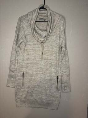 Athleta Nadi Cowl Neck Space Dye Sweater Dress with Pockets